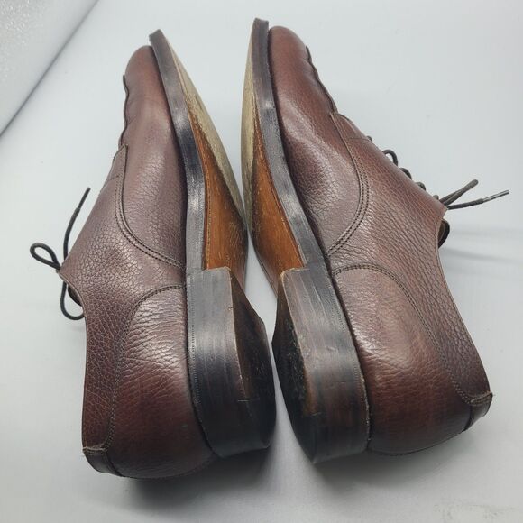 Peal & Co Brooks Brothers shoes Brown Grain Leather Split Toe Derby  Mens 10.5 main image 9